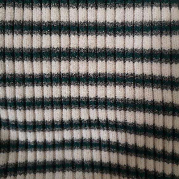 Mock neck stripe accent sweater - Picture 5 of 5